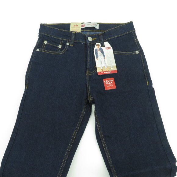 Levis 502 Boys Blue Denim Jeans 12 Reg Adjustable Waist NWT $42 - Picture 5 of 5